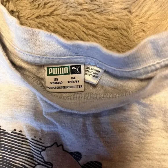 Puma Heather Gray Tee and Charcoal Shorts Set - Picture 7 of 8